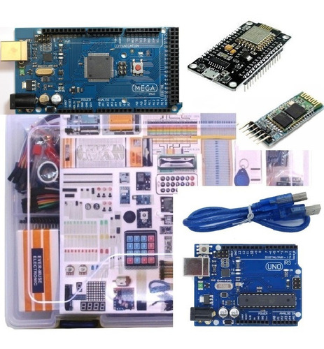 Kit Pro3, Para Arduino. Con: Uno+ Mega 2560+ Nodemcu Wifi+ Bluetooth