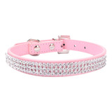 Collar De Piel Sintética Brillante Para Mascotas Con Forma D