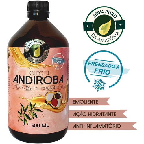 Óleo De Andiroba 100% Puro Da Amazônia / 500 Ml
