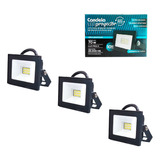 Reflector Proyector Led 10w Alta Potencia Luz Fría | Pack X3