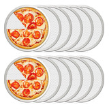 Dandat Juego De 12 Bandejas De Pizza Redondas De Aluminio De