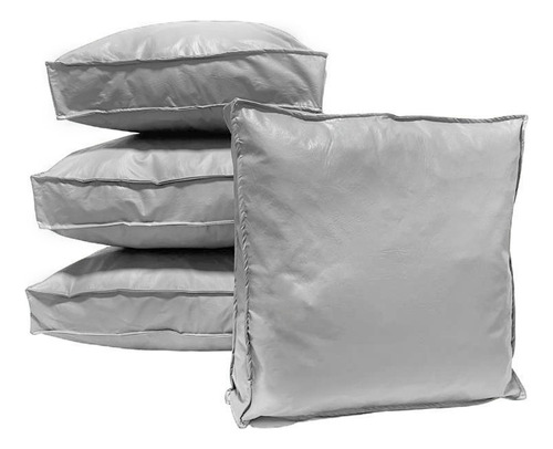 Pack X4 Almohadones Sillon Algarrobo Fuelle Ecocuero 50x50 