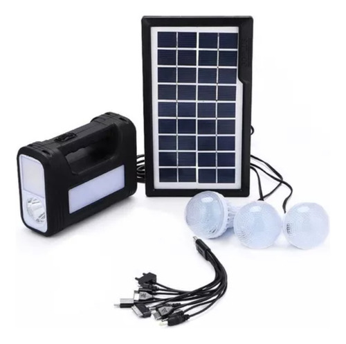 Kit Led Solar 3 Bombillos Led Panel Solar Usb Gdlite Lampara