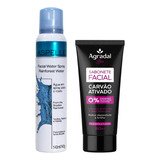 Kit Facial Água Aspelle + Sabonete C/ Carvão Ativado Agradal