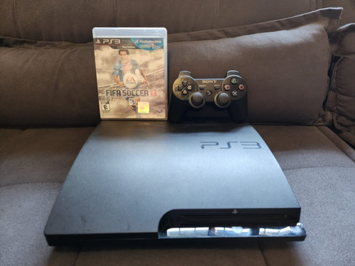 Playstation 3 Slim + Jogo + Controle - Ps3 Slim Bloqueado