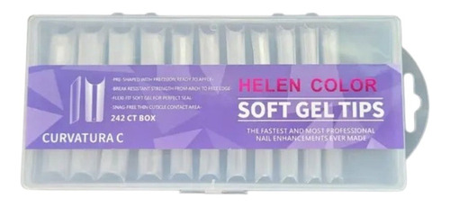 Tips Curvatura C Com 240 (leitosa) Helen Color