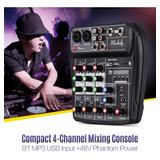 Muslady Ai -4 Consola De Mezcla Compacta Con Audio Digital E