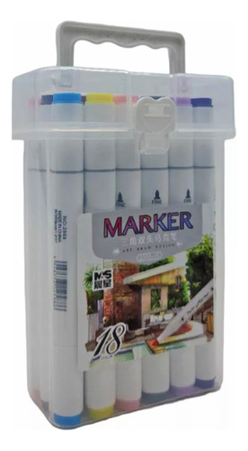 Marcadores Fibrones Doble Punta X 18 Colores Dibujo 11202