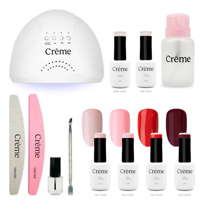 Esmalte Gelish Semipermanente Barniz Uñas 4pz Lampara Uv Led Color Femme | Meses sin interés