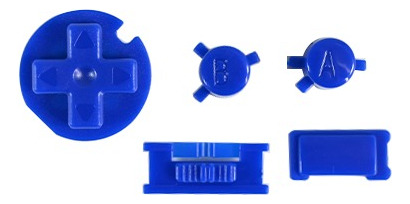 Botones Color Azul Solido Para Game Boy Color (gbc)