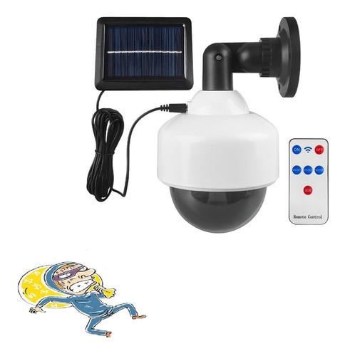 Lampara Recargable Solar Camara Falsa