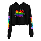  Cropped Moletom Hello Kitty Lgbt Love Is Love Pride 1081