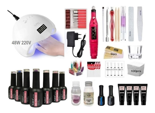 Kit Inicial X29u Completo Polygel Uñas Deco Torno Cabina