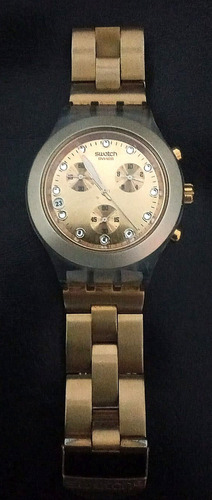 Reloj Swatch Irony Gold Diaphane. Como Nuevo!