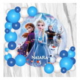 Fondo Banner Candy Bar Personalizado Frozen 2 100x100cm