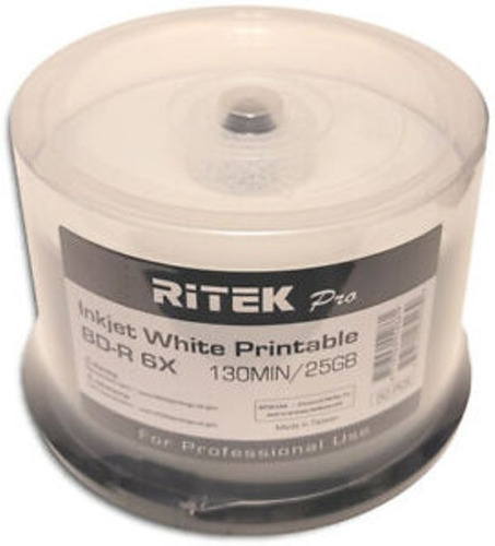 Bd-r Blu Ray Imprimible Ritek Pro 100 Piezas