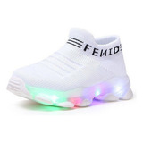 Zapatillas Deportivas Para Niños Y Niñas Con Luces Led Trans