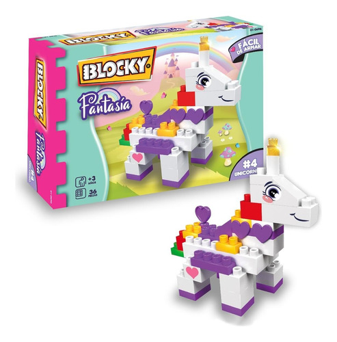 Blocky Bloques Unicornio Fantasía #4