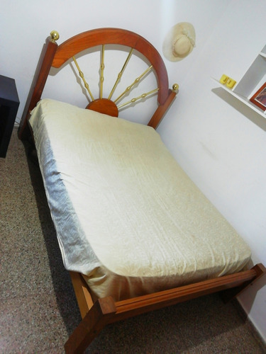 Cama De Roble Macizo Dos Plazas