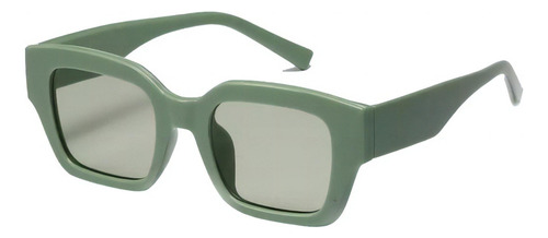 Anteojos De Sol Baroc Unisex Rectangle Retro Green Vintage Color De La Lente Verde