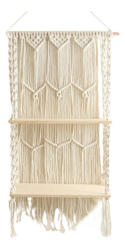 Estantería De Pared De Macramé De 2 Niveles, Estilo Bohemio,