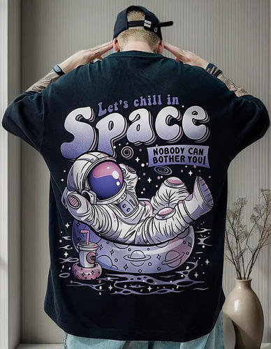 Camiseta Deportiva Manga Corta Estampado Astronautas Hombres | MercadoLibre