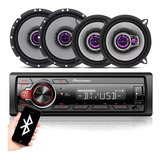 Radio Pioneer Mvh-s218bt Bluetooth + 04 Falantes 5 E 6 200w