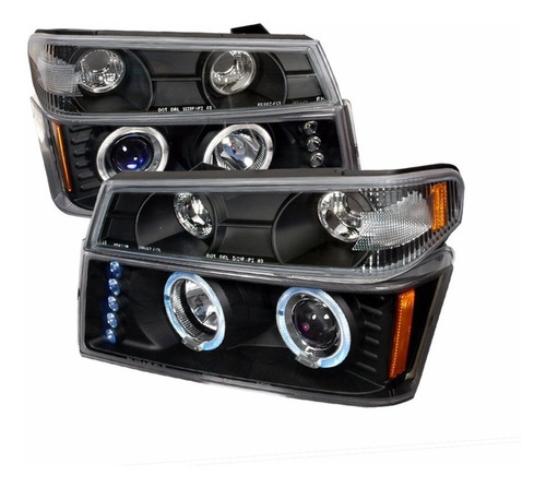 Chevrolet Colorado 2004 2012 Juego Faros Ojo Angel Cuartos 