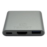 Usb C Adaptador Hdmi 4k Hub 3 En 1 Cable Usb 3.0 Teknet