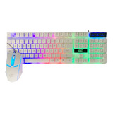 Combo Kit Gamer Gtc Cbg-018 Rainbow Teclado + Mouse - Blanco