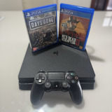 Playstation 4 Slim 500gb Usado - 1 Controle + 2 Jogos