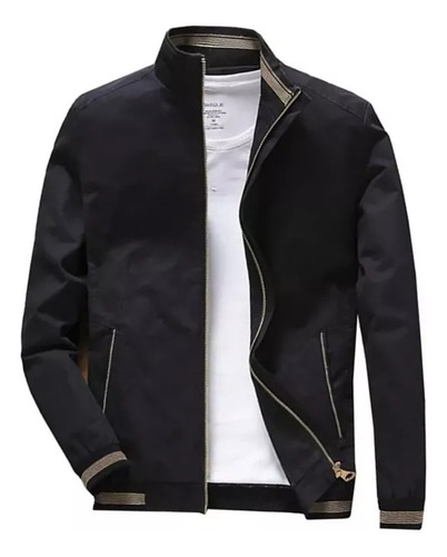 Chaqueta Bomber Primavera Para Hombre Abrigos Delgados Informales Moda,chaqueta Para Hombre Cuello Alto Cierre Cremallera Corte Entallado Para Hombre