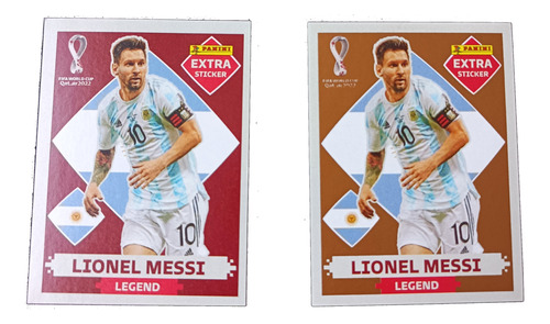 Figurita Extra Sticker Legend Messi Base + Bronce Qatar 2022