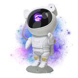 Luminaria Astronauta Projetor Galaxia Bluetooth E Som Branco