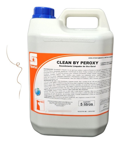 Desinfetante Bactericida Clean By Peroxy 5 Litros