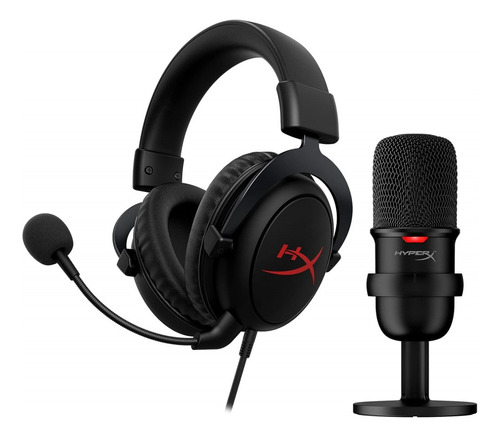 Kit Diadema Hyperx Cloud Core Y Microfono Hyperx Solocast