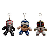 Llaveros De Peluche - Lucha Libre Mexicana - 3 Piezas