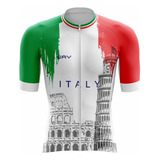 Camisa Ciclismo Masculino Italia Premium Respiravel Bike Mtb