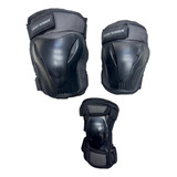 Kit Protección Patinaje Extrema Rodilleras Coderas Guantes 