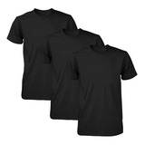 Kit Com 3 Camisetas Masculina Fitness Preta