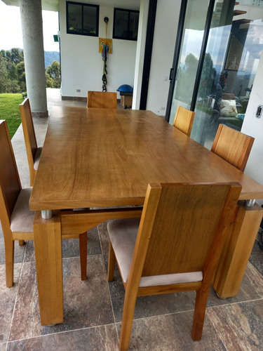 Comedor En Madera 6 Puestos 