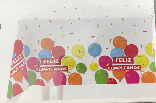 Mantel Papel Estampado Para Mesa Feliz Cumpleaños 120x180cm