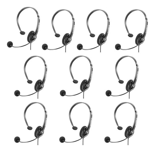 Kit 10 Headsets P/telefone Elgin Hst8000 E Hst6000 F02-1nsrj