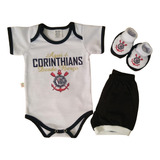 Conjunto Kit Bebê Corinthians Infantil Oferta Qualidade