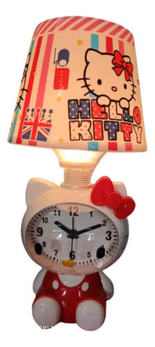 Lámpara Reloj De Noche Para Mesa Escritorio Hello Kitty 