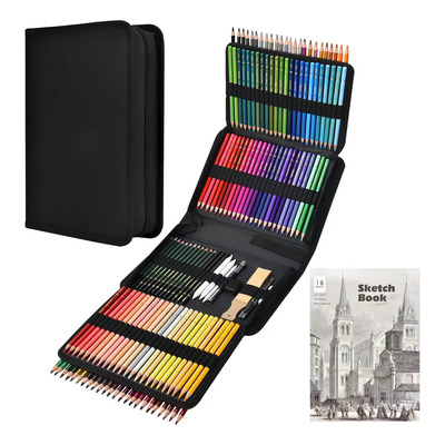 145 piezas kit de dibujo profesional 120 dibujo lapices de colores 25 sets de herramientas de dibujo para niños niñas adolescentes Laspang | Meses sin interés