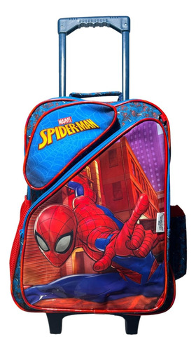 Mochila Escolar Con Rueditas Spiderman Hombre Araña