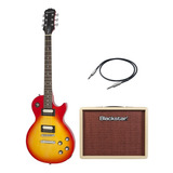 EpiPhone Paquete Guitarra Les Paul + Amp Blackstar Debut15 Color Sombreado Orientación De La Mano Diestro