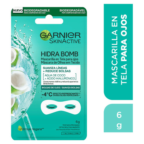 Garnier Mascarilla Facial En Tela Anti Ojeras Con Coco