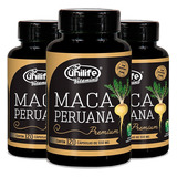 Kit Com 3 Maca Peruana Premium Unilife 120 Capsulas Sabor Sem Sabor